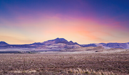 The great Karoo twilight in Eastern and western Cape South Africa