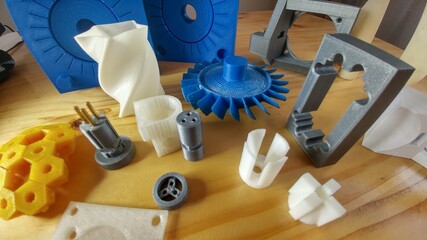 3d print, mechanical components in 3d printing, in thermoplastic plastic polymer, industrial CAD...