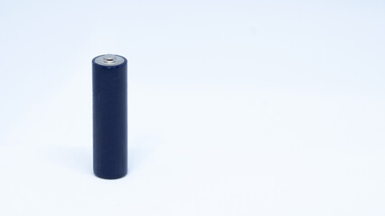 One AA battery isolated on white, with clipping path