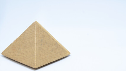 wood piramid isolated on white