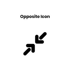 opposite glyph Icon. arrows vector illustration on white background