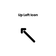 up left glyph Icon. arrows vector illustration on white background