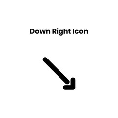 down right glyph Icon. arrows vector illustration on white background