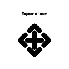 expand glyph Icon. arrows vector illustration on white background