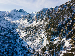 winter view of Malyovitsa peak, Rila Mountain, Bulgaria