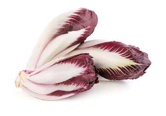 group of isolated red endive