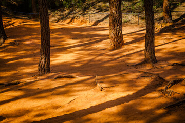 The famous ocher quarries in roussillion in provence;France