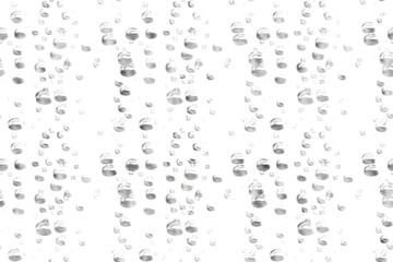 Fototapeta na wymiar gray-white oval drops of water on a transparent glass