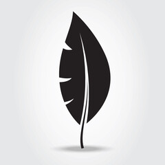 Leaf icon isolated on gray background. Leaf icon for web site, logo, poster, placard and wallpaper. Creative art concept. Leaf vector illustration