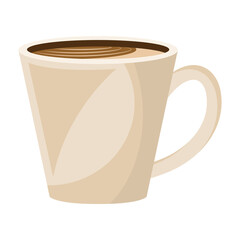coffee ceramic mug drink icon vector illustration design