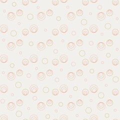 Seamless pattern of circles on a cream background