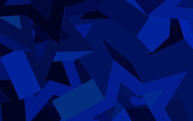 Obraz premium Dark BLUE vector template with crystals, triangles.