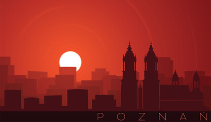 Poznan Low Sun Skyline Scene