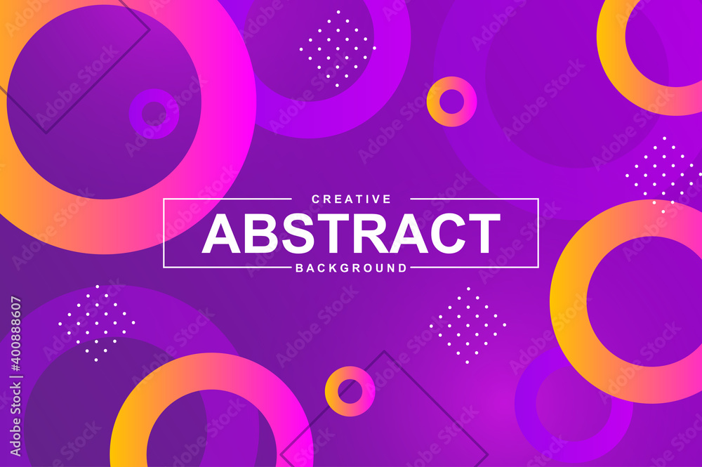 Aufkleber Abstract design with dynamic liquid shapes. Colorful fluid style background for landing page, web banner, wallpaper. Bright composition with gradients, wavy pattern with header vector Illustration.