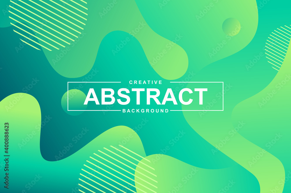 Fototapete abstract design with dynamic liquid shapes. colorful fluid style background for landing page, web ba