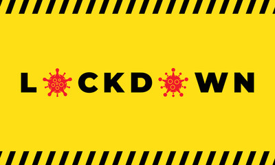 Coronavirus lockdown symbol. Coronavirus pandemic puts countries on lockdown . World Pandemic