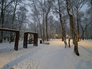 snow covered bridge