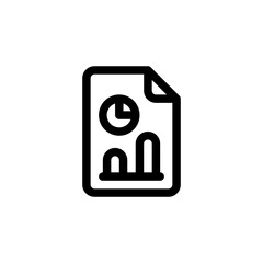 Graph Chart Statistic File Folder Outline Icon, Logo, Vector