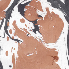 Colorful marble ink texture on watercolor paper background. Marble stone image. Bath bomb effect. Psychedelic biomorphic art.
