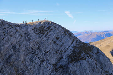 Hikers on top of mountain