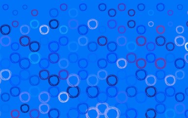 Light Pink, Blue vector template with circles.