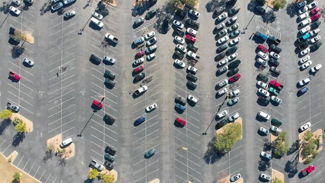 [AERIAL] Parking Lot for Major Grocery Store