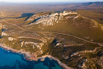 Coastal route through the Fitzgerald River National Park. East Mount Barren in the background. 