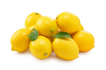 Lemons on a white background