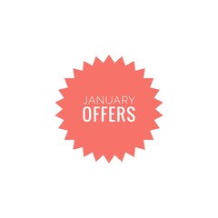 ''January offers'' Lettering