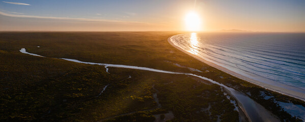 Sunset light hitting Thomas River in the Cape Arid National Park. 