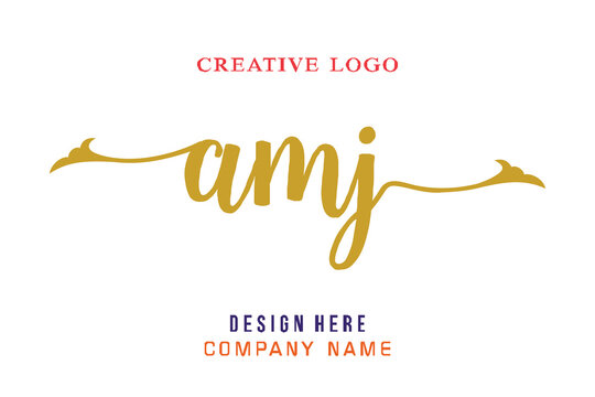 AMJ lettering logo is simple, easy to understand and authoritative