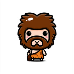 Obraz premium cute primitive male character vector design