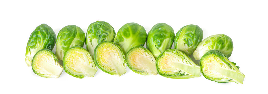 brussels sprouts isolated on white background