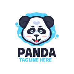 Happy Panda Cartoon Logo Templates