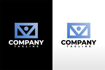 modern gradient envelope good for mail logo icon