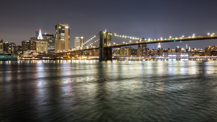 Fototapeta na wymiar Brooklyn Bridge Long Exposure