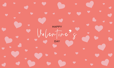 Minimalist valentine's day background design