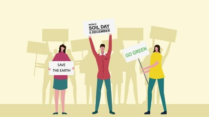 People demonstrate to celebrate World Soil Day