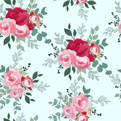 Möbelaufkleber Seamless pattern design with beautiful floral © mariadeta