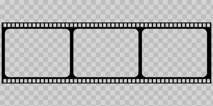 3d film frames blank background for paper design. Cinema background. Vector digital image. Photo frame. Stock image. EPS 10.
