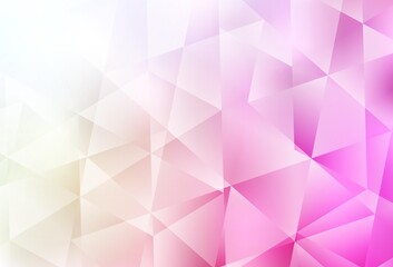 Obraz premium Light Pink, Yellow vector polygonal template.