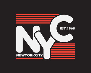 Newyork lettering vector graphic illustration, creative clothing, suitable for design of t-shirts, clothes, hoodies, printing products etc.