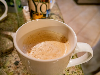 Close up shot of home made coffee