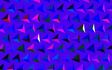 Dark Pink, Blue vector pattern with polygonal style.