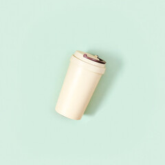 Reusable eco coffee cup. Zero waste concept