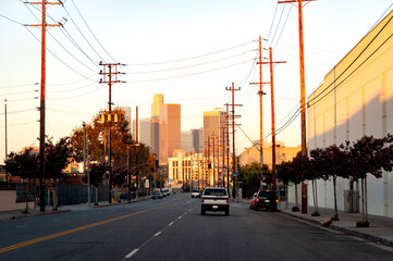Fototapeta na wymiar North side, downtown Los Angeles