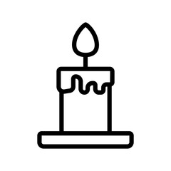 Obraz premium Candle line icon. simple design editable. Design template vector
