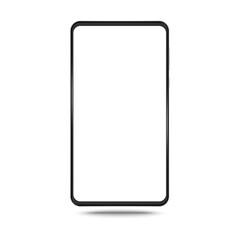 Realistic smartphone mockup with blank screen, Mobile phone vector
