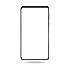 Realistic smartphone mockup with blank screen, Mobile phone vector
