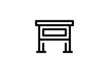 Real Estate Outline Icon - Cupboard